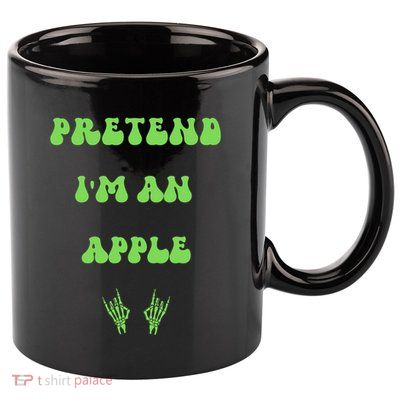 Pretend IM An Apple Halloween Costume Wavy Text Gift 11oz C Handle Ceramic Mug