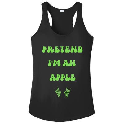 Pretend IM An Apple Halloween Costume Wavy Text Gift Ladies PosiCharge Competitor Racerback Tank
