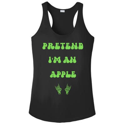 Pretend IM An Apple Halloween Costume Wavy Text Gift Ladies PosiCharge Competitor Racerback Tank