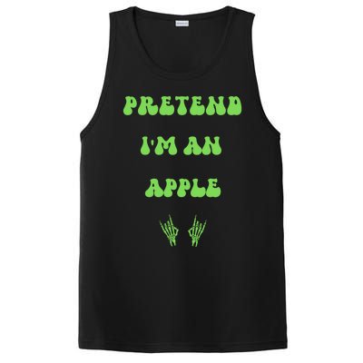 Pretend IM An Apple Halloween Costume Wavy Text Gift PosiCharge Competitor Tank