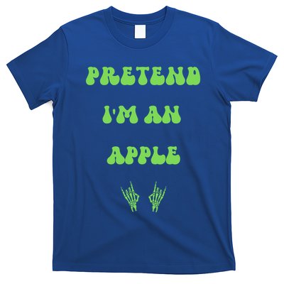 Pretend IM An Apple Halloween Costume Wavy Text Gift T-Shirt