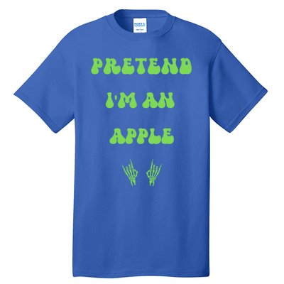 Pretend IM An Apple Halloween Costume Wavy Text Gift Tall T-Shirt