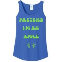 Pretend IM An Apple Halloween Costume Wavy Text Gift Ladies Essential Tank