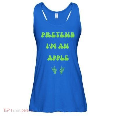 Pretend IM An Apple Halloween Costume Wavy Text Gift Ladies Essential Flowy Tank