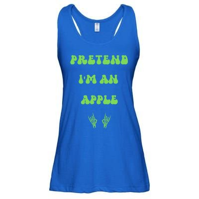 Pretend IM An Apple Halloween Costume Wavy Text Gift Ladies Essential Flowy Tank