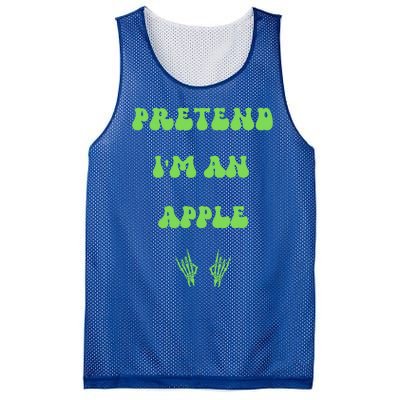 Pretend IM An Apple Halloween Costume Wavy Text Gift Mesh Reversible Basketball Jersey Tank