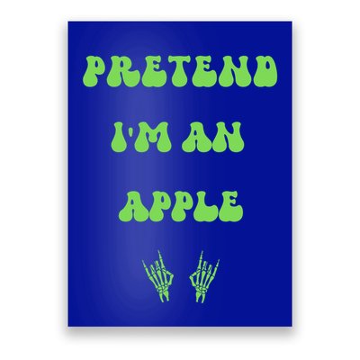 Pretend IM An Apple Halloween Costume Wavy Text Gift Poster