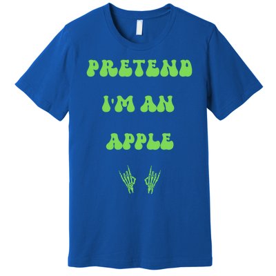 Pretend IM An Apple Halloween Costume Wavy Text Gift Premium T-Shirt