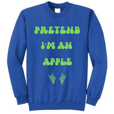 Pretend IM An Apple Halloween Costume Wavy Text Gift Tall Sweatshirt
