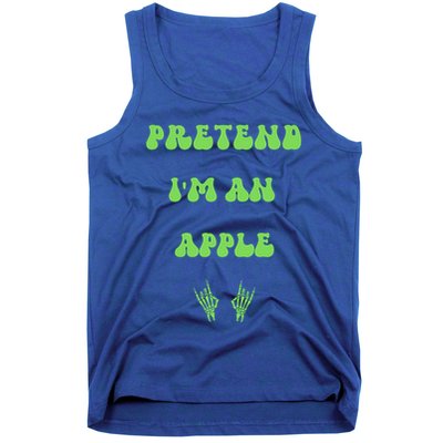 Pretend IM An Apple Halloween Costume Wavy Text Gift Tank Top