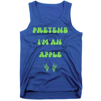 Pretend IM An Apple Halloween Costume Wavy Text Gift Tank Top