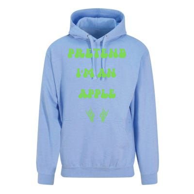 Pretend IM An Apple Halloween Costume Wavy Text Gift Unisex Surf Hoodie