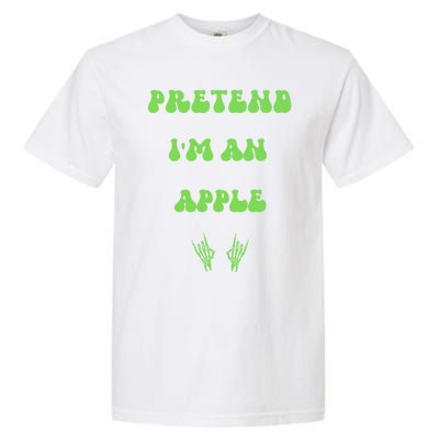 Pretend IM An Apple Halloween Costume Wavy Text Gift Garment-Dyed Heavyweight T-Shirt