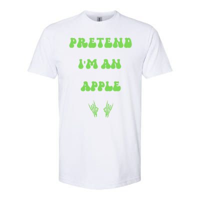 Pretend IM An Apple Halloween Costume Wavy Text Gift Softstyle CVC T-Shirt