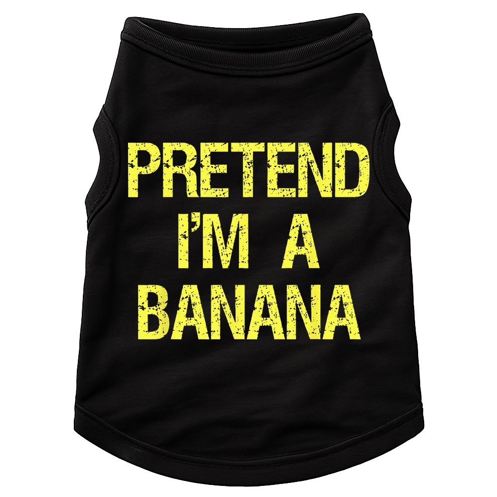 Pretend Im A Banana Funny Lazy Halloween Costume Outfit Doggie Tank