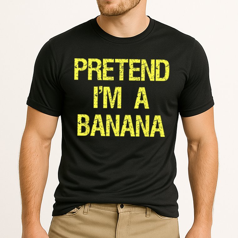 Pretend Im A Banana Funny Lazy Halloween Costume Outfit Cooling Performance Crew T-Shirt
