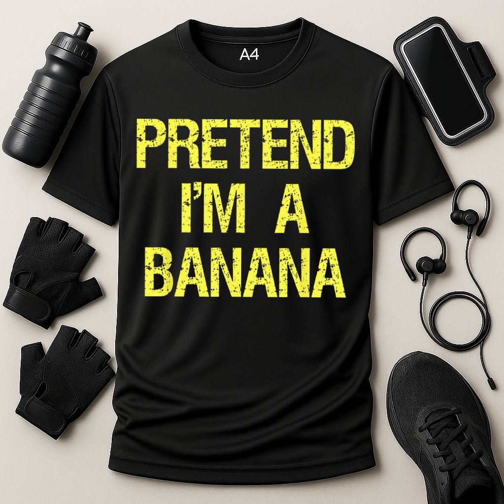 Pretend Im A Banana Funny Lazy Halloween Costume Outfit Cooling Performance Crew T-Shirt
