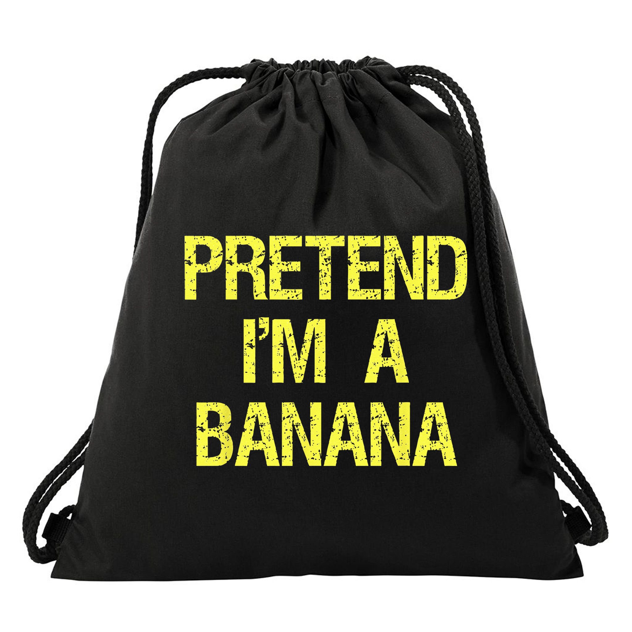 Pretend Im A Banana Funny Lazy Halloween Costume Outfit Drawstring Bag