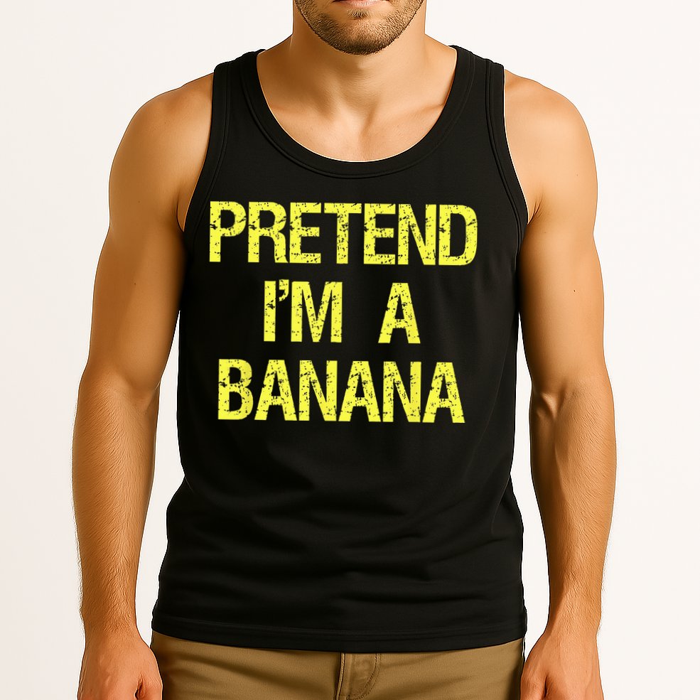 Pretend Im A Banana Funny Lazy Halloween Costume Outfit Tank Top