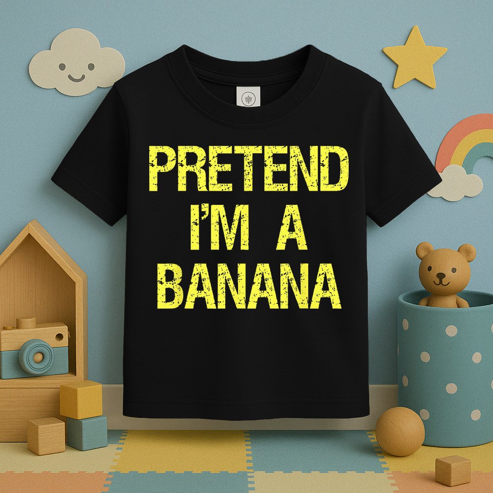 Pretend Im A Banana Funny Lazy Halloween Costume Outfit Toddler T-Shirt