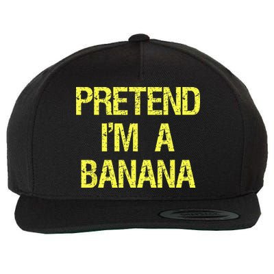 Pretend Im A Banana Funny Lazy Halloween Costume Outfit Wool Snapback Cap