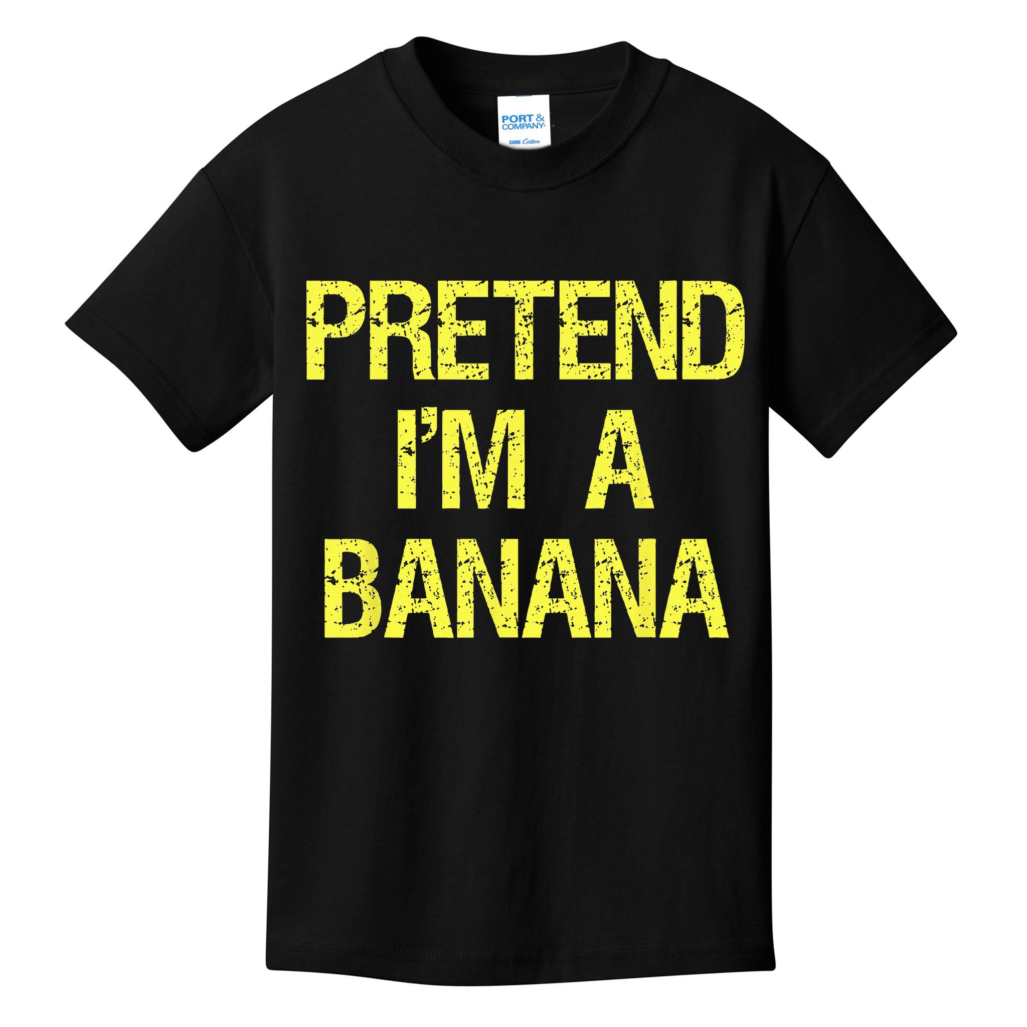 Pretend Im A Banana Funny Lazy Halloween Costume Outfit Kids T-Shirt