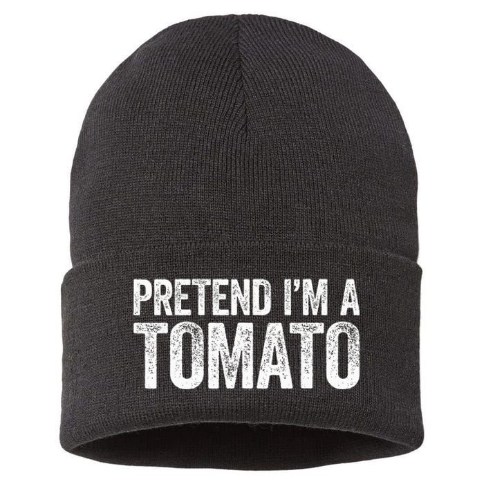 Pretend IM A Tomato Matching Costume Sustainable Knit Beanie