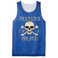 Pretend Im A Pirate Skull Crossbones Easy Funny Halloween Mesh Reversible Basketball Jersey Tank