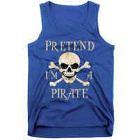 Pretend Im A Pirate Skull Crossbones Easy Funny Halloween Tank Top