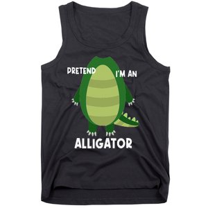 Pretend IM An Alligator Funny Lazy Halloween Costume Tank Top