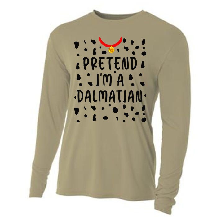 Pretend Im A Dalmatian Funny Lazy Halloween Costume Gift Cooling Performance Long Sleeve Crew