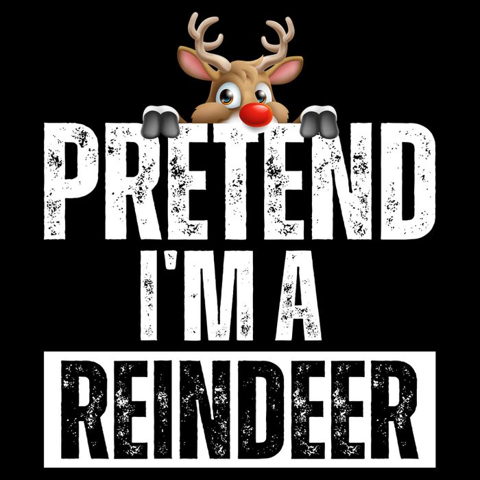 Pretend Im A Reindeer Funny Christmas Bucket Hat
