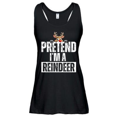 Pretend Im A Reindeer Funny Christmas Ladies Essential Flowy Tank