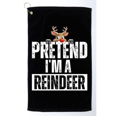 Pretend Im A Reindeer Funny Christmas Golf Towel