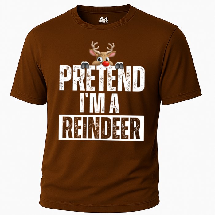 Pretend Im A Reindeer Funny Christmas Cooling Performance Crew T-Shirt