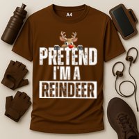 Pretend Im A Reindeer Funny Christmas Cooling Performance Crew T-Shirt