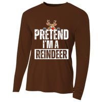 Pretend Im A Reindeer Funny Christmas Cooling Performance Long Sleeve Crew