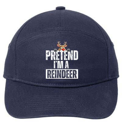 Pretend Im A Reindeer Funny Christmas 7-Panel Snapback Hat