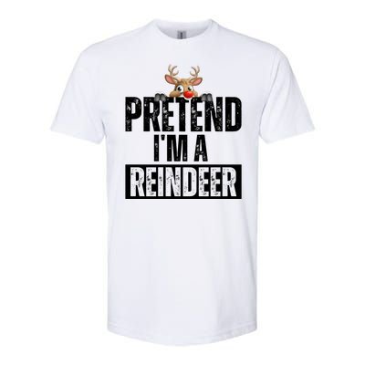 Pretend Im A Reindeer Funny Christmas Softstyle® CVC T-Shirt