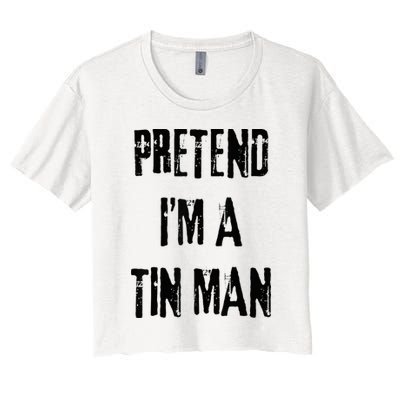 Pretend I'm A Tin Man Halloween Last Minute Costume Party Crop Top