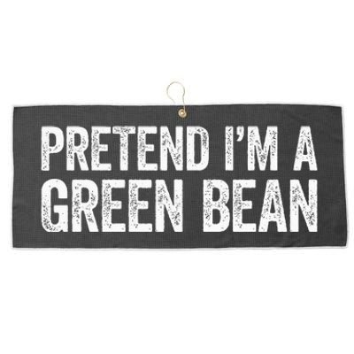 Pretend Im A Green Bean Matching Costume Large Microfiber Waffle Golf Towel