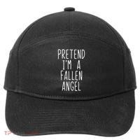 Pretend Im A Fallen Angel Halloween Lazy Easy 7-Panel Snapback Hat