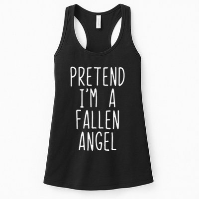 Pretend Im A Fallen Angel Halloween Lazy Easy Womens Tank Top