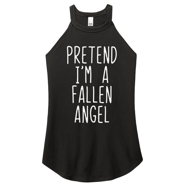 Pretend Im A Fallen Angel Halloween Lazy Easy Women's Perfect Tri Rocker Tank