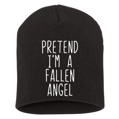 Pretend Im A Fallen Angel Halloween Lazy Easy Short Acrylic Beanie