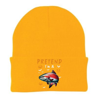 Pretend IM A Salmon Halloween Costume Fishing Lover Knit Cap Winter Beanie