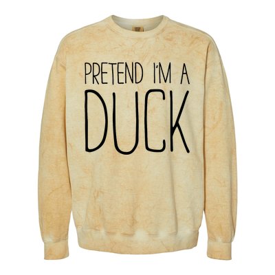 Pretend IM A Duck Adult Women Costume Colorblast Crewneck Sweatshirt