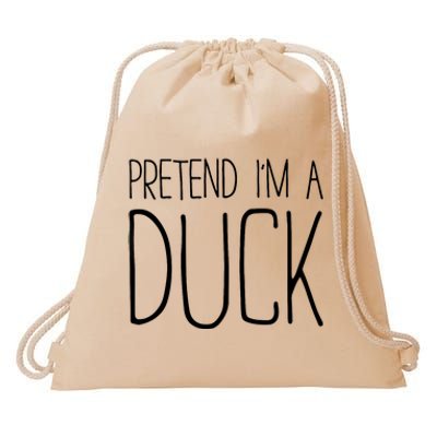 Pretend IM A Duck Adult Women Costume Drawstring Bag