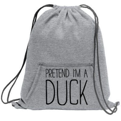 Pretend IM A Duck Adult Women Costume Sweatshirt Cinch Pack Bag