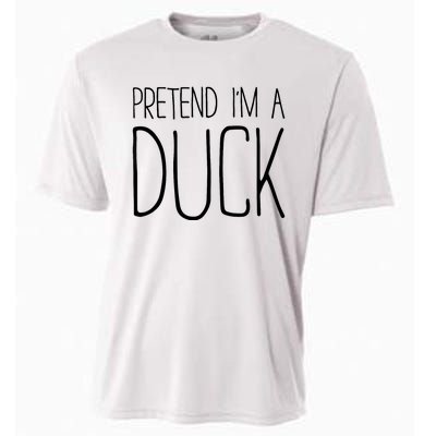 Pretend IM A Duck Adult Women Costume Cooling Performance Crew T-Shirt